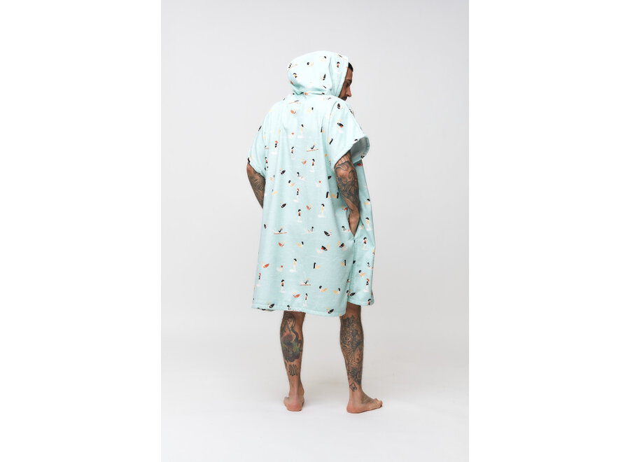 After Ponchos Poncho Madrague Light Blue