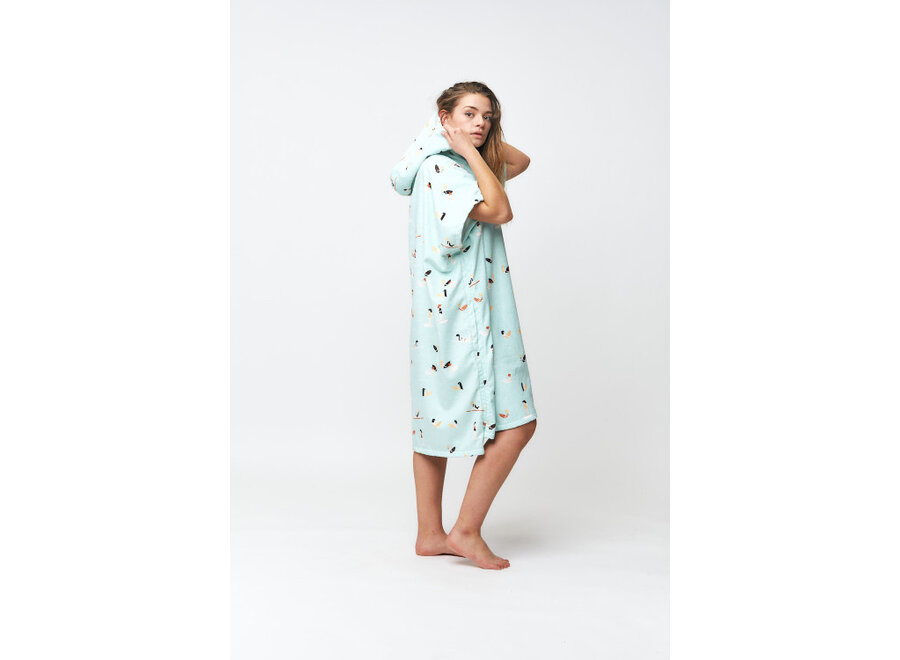 After Ponchos Poncho Madrague Light Blue