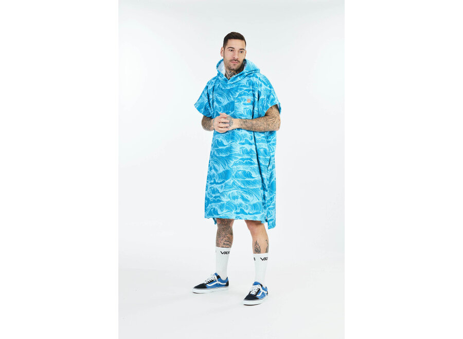 After Ponchos Poncho Ocean Blue