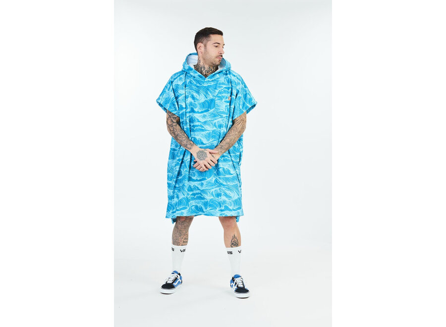 After Ponchos Poncho Ocean Blue