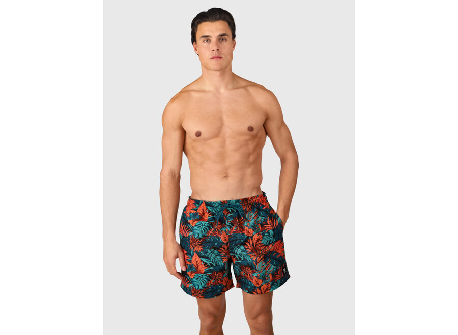 Cester-AO Swim Shorts All About Leaves Fuel Green