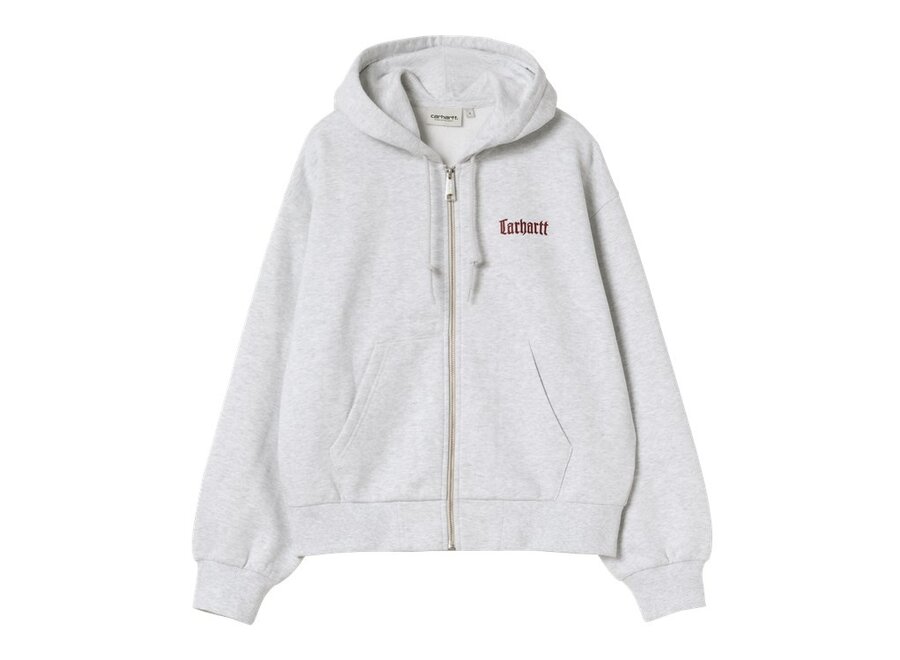 W' Hooded Schooling Jacket Ash Heather Stone Washed