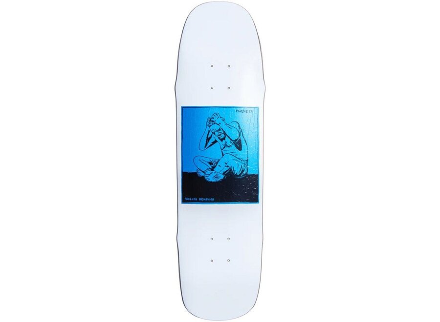 Stressed R7 Skateboard Deck White/Blue 8.5