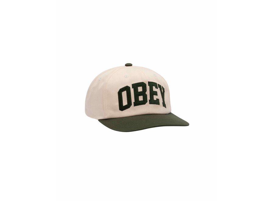 Obey Collegiate 6 Panel Strapback Cedar Multi