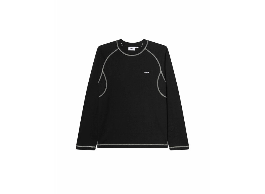 Obey Aaron Contrast Stitch L/S Black Multi