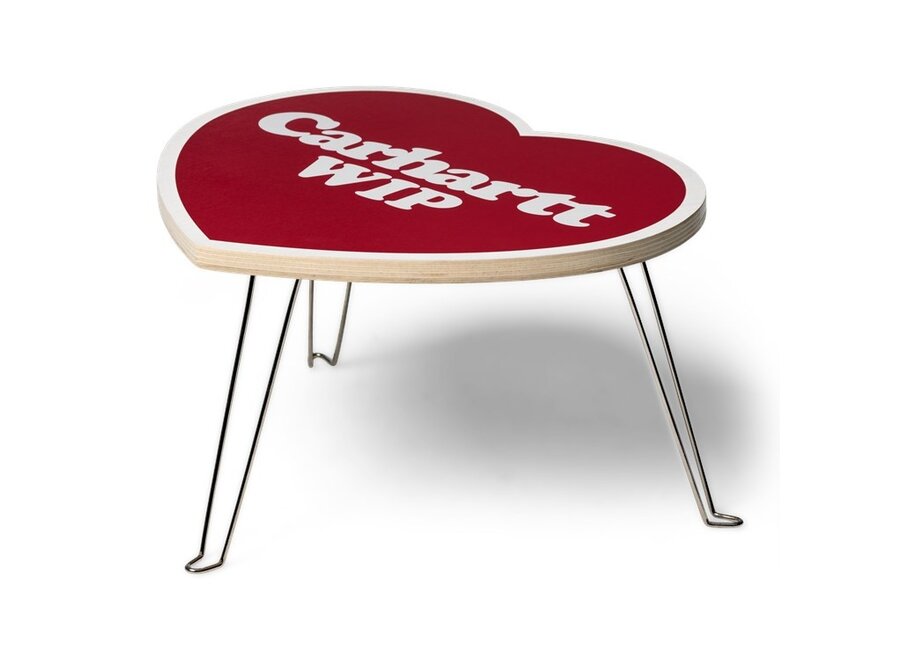 Heart Folding Table Scarlet / White