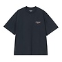 Carhartt WIP S/S Signature Script T-Shirt Deep Night / Glassy Pink