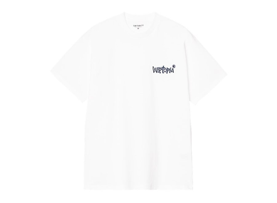 S/S Wiptopia Script T-shirt White / Blue