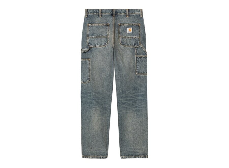 Carhartt WIP Single Knee Pant Blue Worn Used Wash