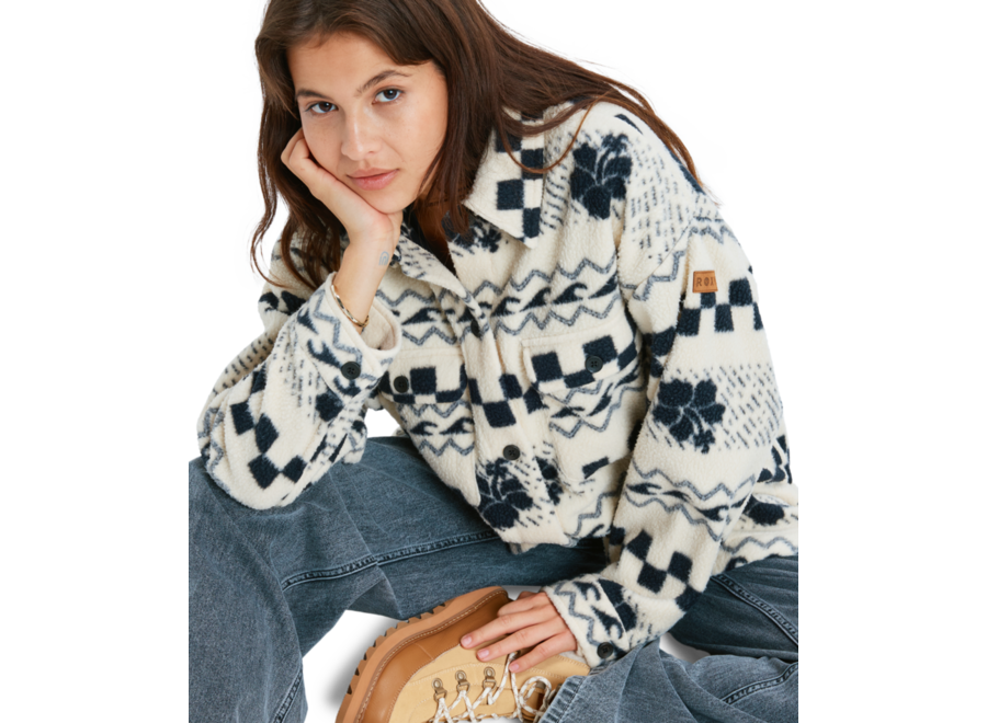 Morning Crush Polar Fleece Parchment Morning Crush