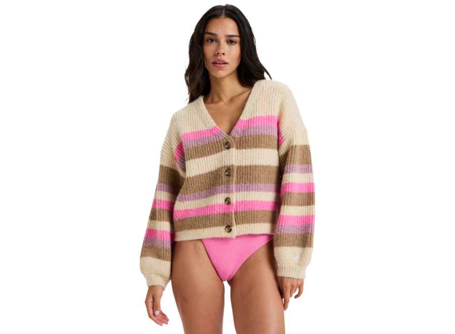 Marble Tiles Cardigan Parchment