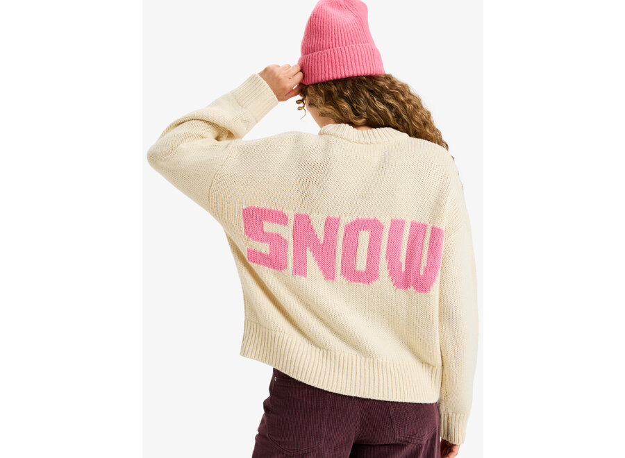 Roxy Exploring Heart Crewneck Parchment