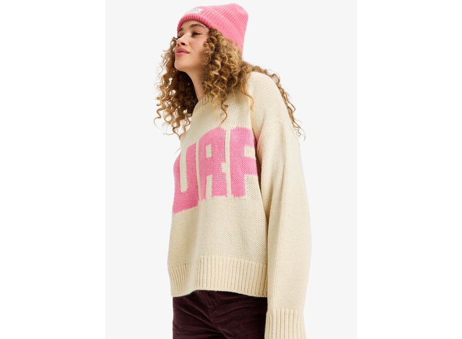 Roxy Exploring Heart Crewneck Parchment