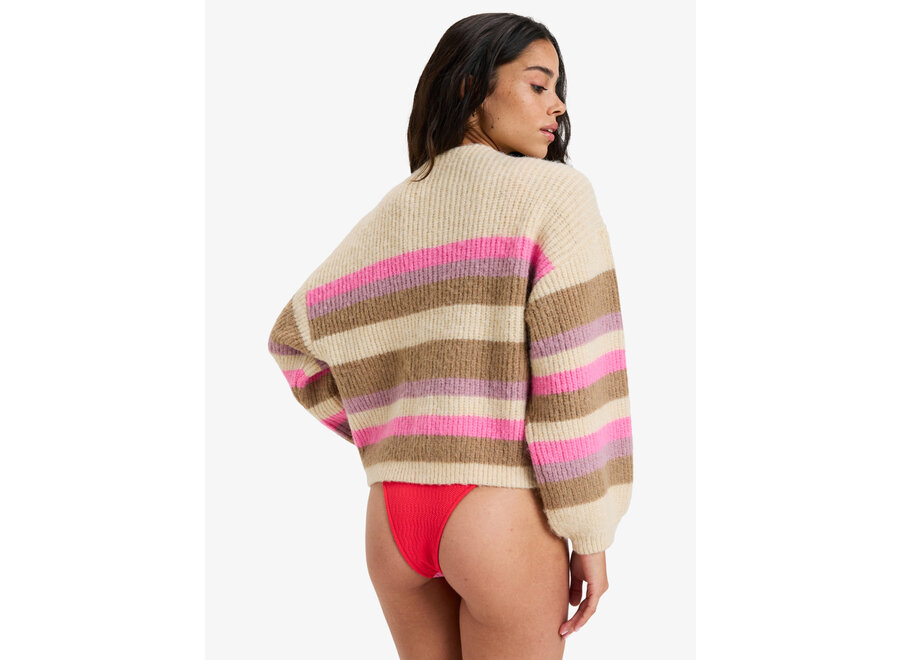 Roxy Marble Tiles Cardigan Parchment