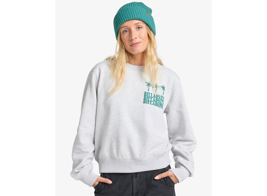 Billabong Familiy Tree Fleece Sweater Light Grey Heather