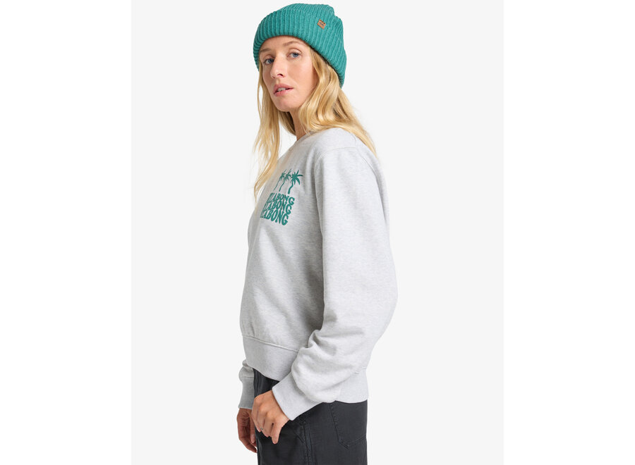 Billabong Familiy Tree Fleece Sweater Light Grey Heather