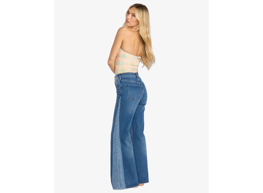 Billabong Free Fall Flare Pants Middle Broken Blue