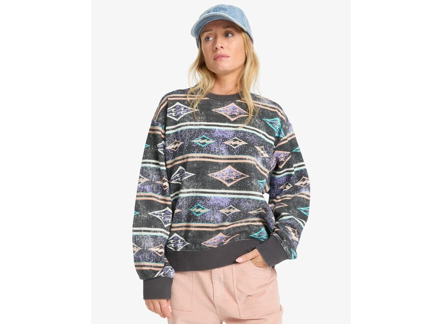 Billabong High Tides Broo Crewneck Off Black