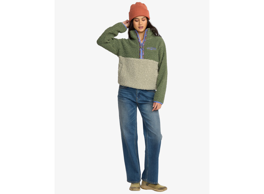 Billabong Horizon Mock Fleece Sweater Treehugger
