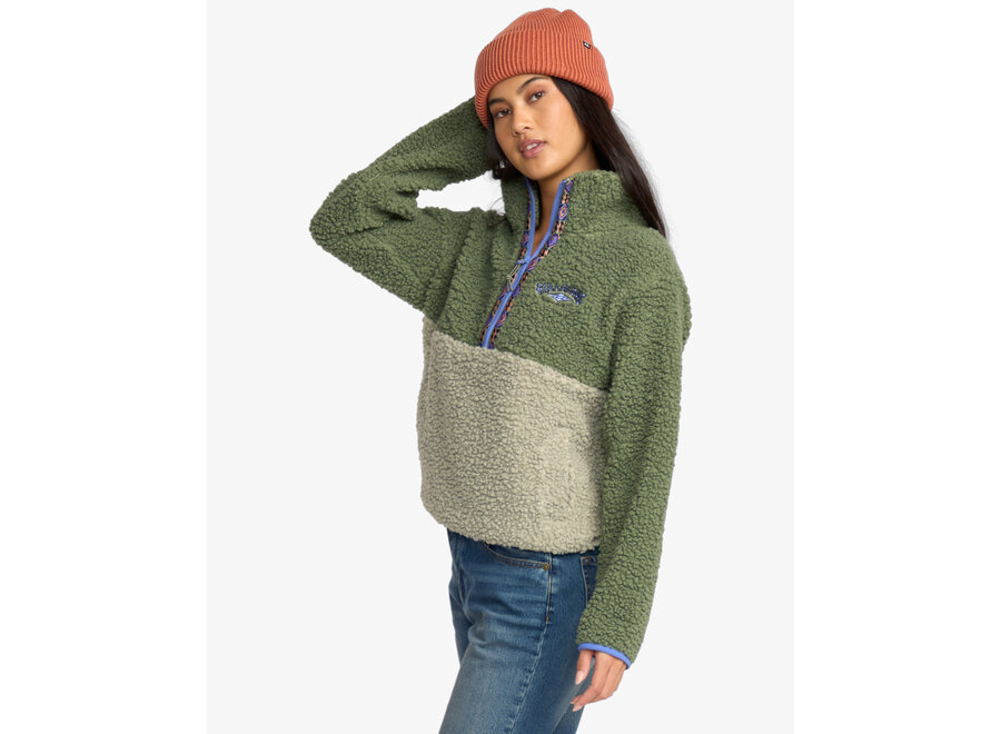 Billabong Horizon Mock Fleece Sweater Treehugger