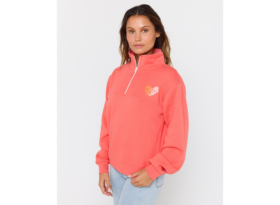 Rip Curl Half Zip Fleece Watermelon