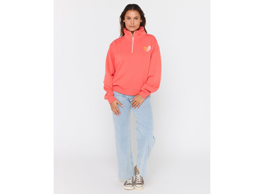 Rip Curl Half Zip Fleece Watermelon