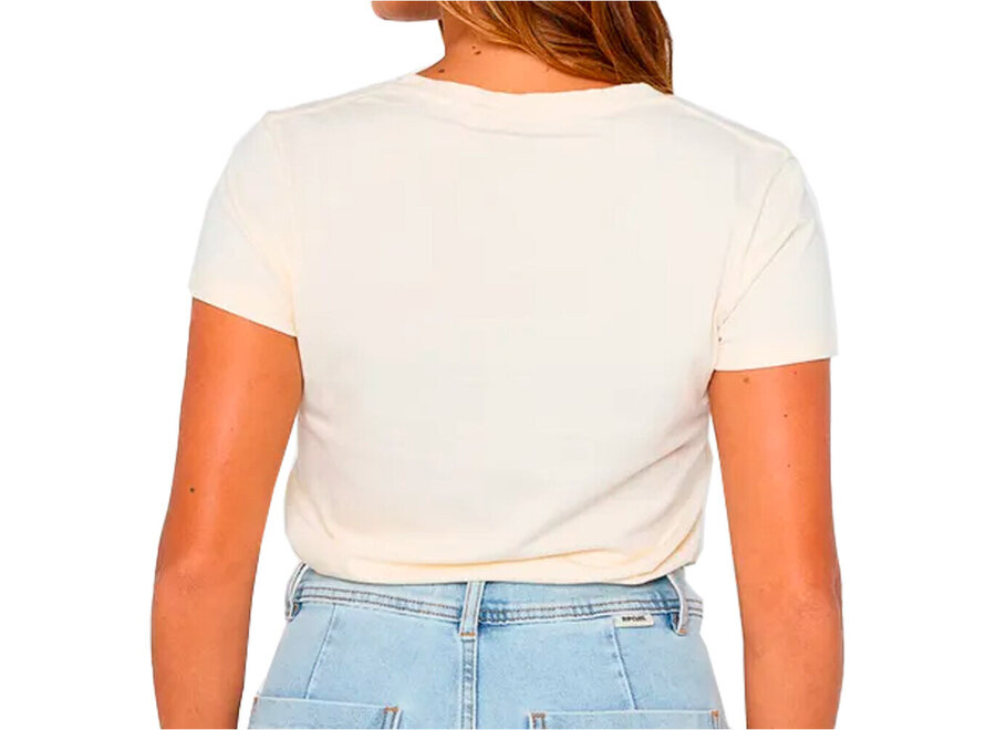 Rip Curl Heart V Neck T-shirt Bone