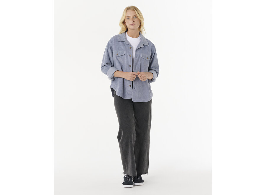 Rip Curl Stevie Cord Shirt Blue Grey