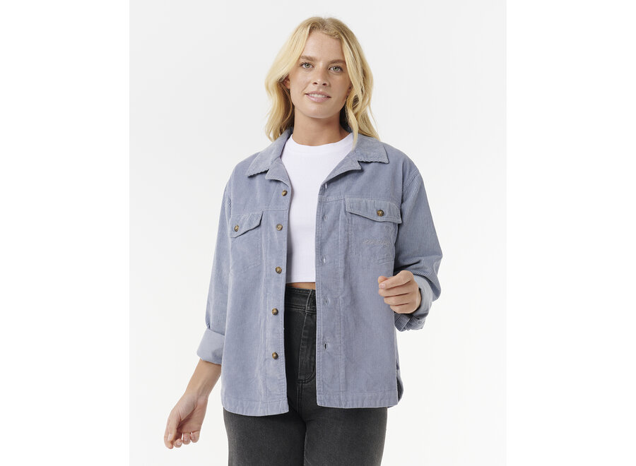Rip Curl Stevie Cord Shirt Blue Grey