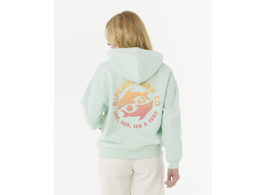 Rip Curl Surf Puff Heritage Hood P/P Light Aqua
