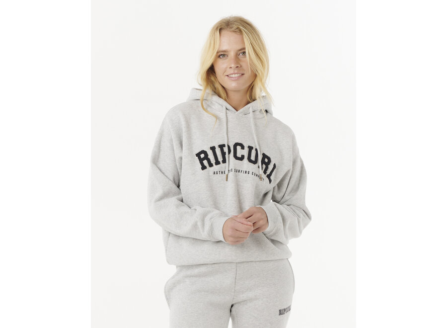 Rip Curl Varsity Hoodie Grey Marle/Black