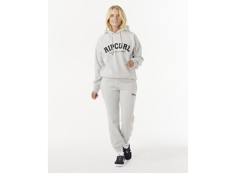 Rip Curl Varsity Hoodie Grey Marle/Black