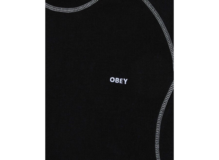 Obey Aaron Contrast Stitch L/S Black Multi