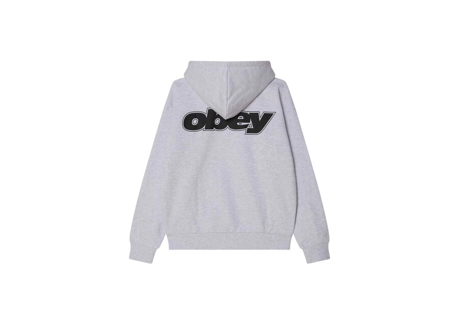 Obey Gaze Extra Heavy Zip Hood Ash Grey