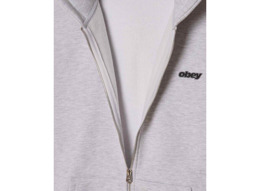 Obey Gaze Extra Heavy Zip Hood Ash Grey