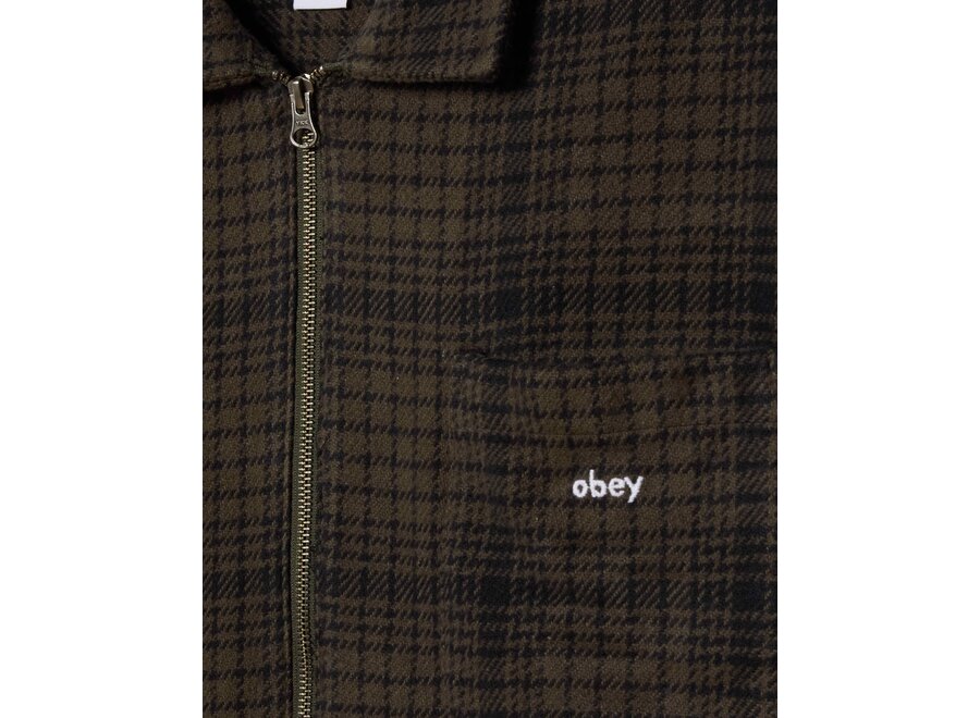 Obey Parker Zip Shirt Jacket Rosin Multi