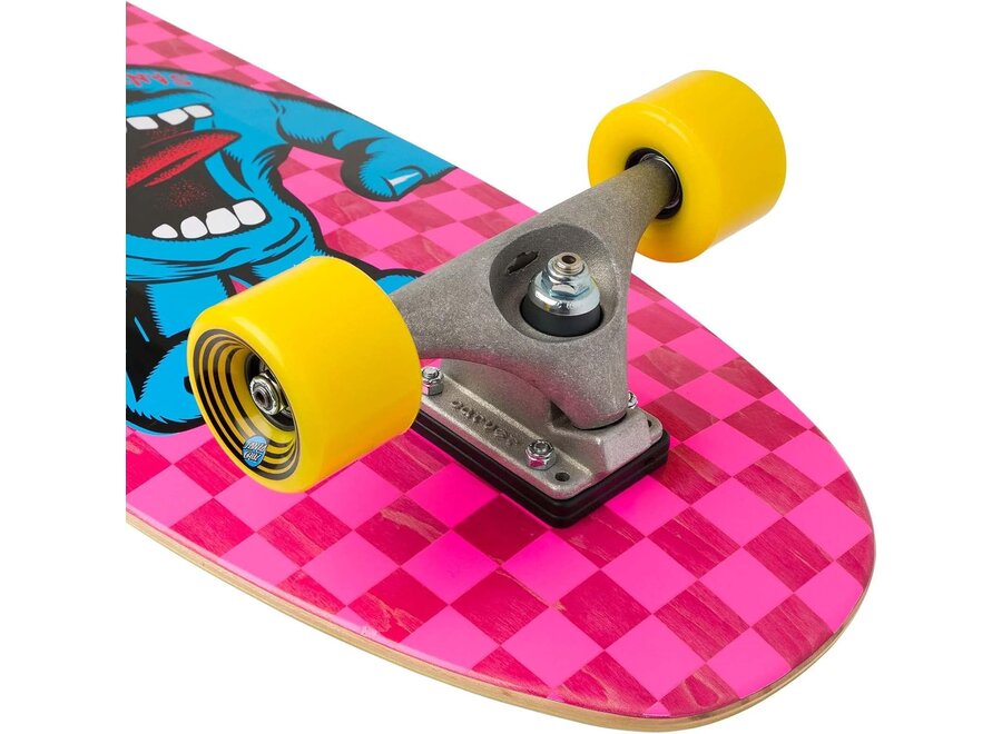 Santa Cruz Screaming Hand Carver Check Surf Skate 9.8
