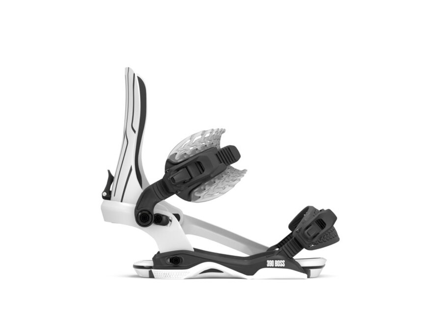 Rome 390 Boss AW Snowboardbinding White/Black M/L