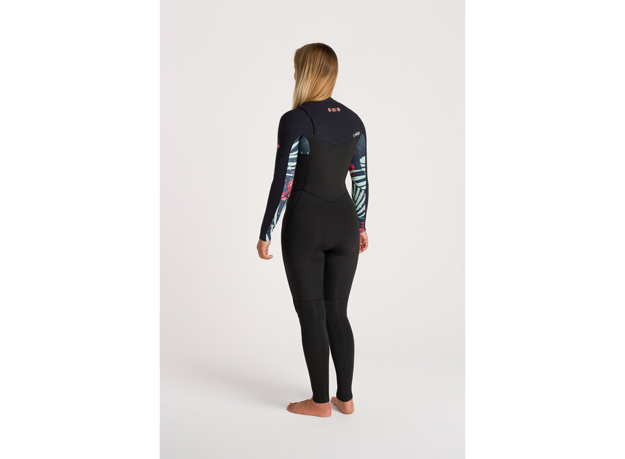 C-skins NuWave Solace Wetsuit 4/3 mm Chest Zip Bluestone/Bluestone X/Tropical 10