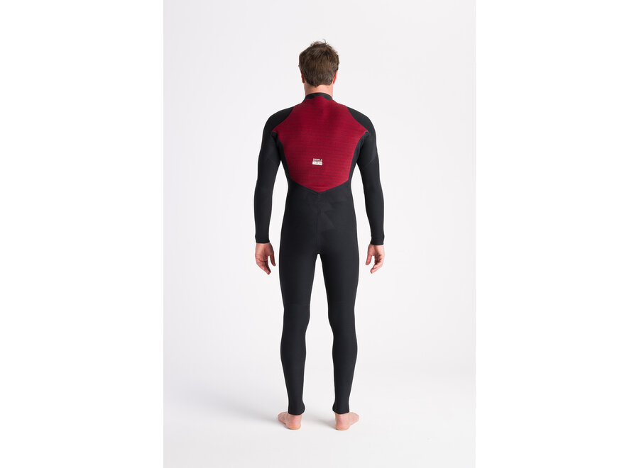 C-skins NuWave Session Wetsuit 5/4/3 mm Chest Zip Black/Meteor X/Rust