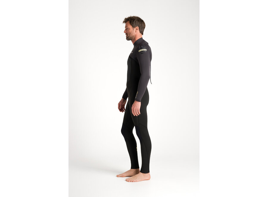 C-skins NuWave Legend  Wetsuit 4/3 mm Wetsuit Black/Meteor X/Yellow