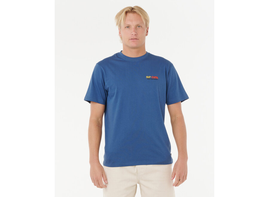 Rip Curl Surf Revival Lined Up T-shirt Light Navy