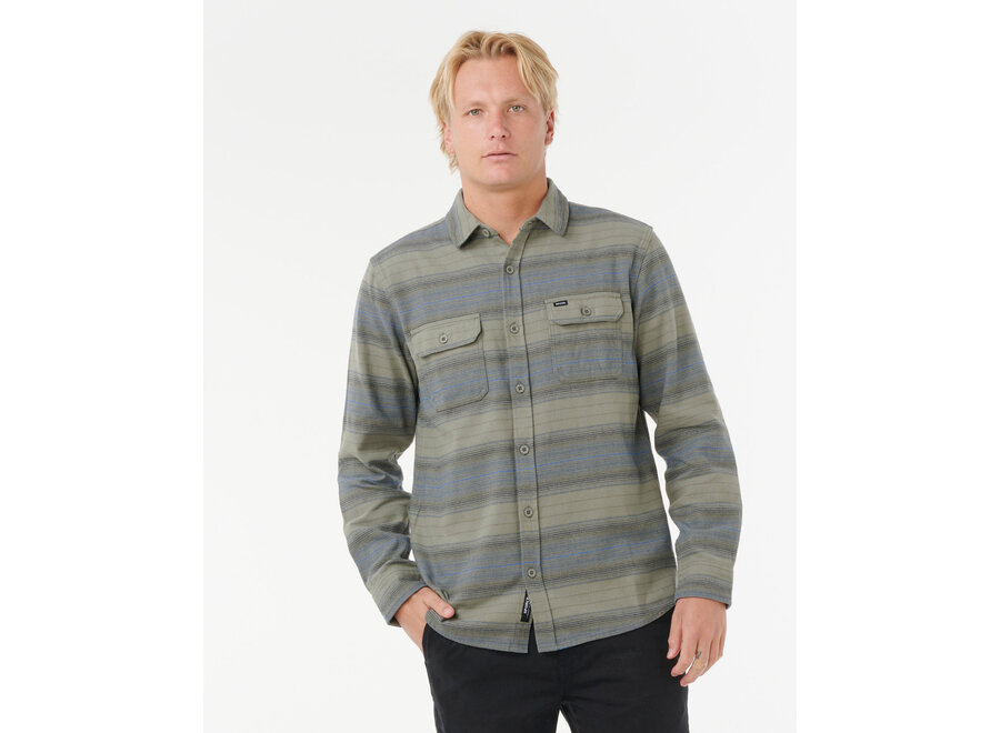 Rip Curl Line Up Flannel Shirt Deep Cactus