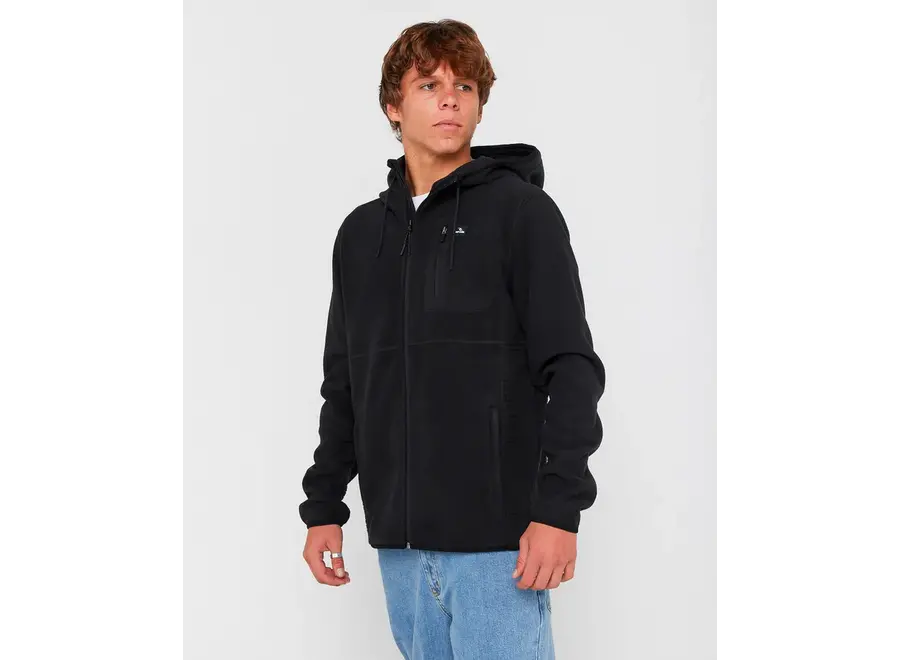 Rip Curl Departed Polar Fleece Zip Thru Black