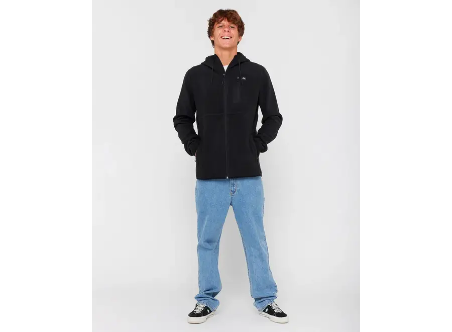 Rip Curl Departed Polar Fleece Zip Thru Black