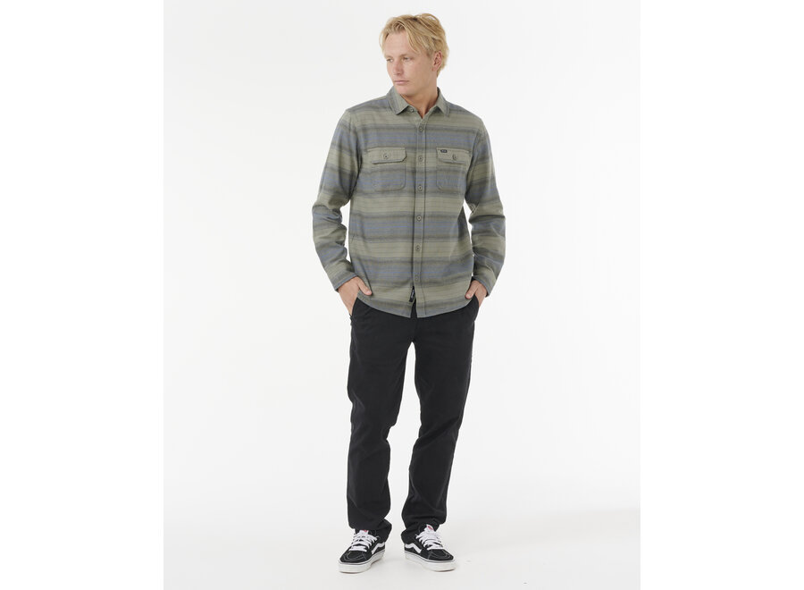 Rip Curl Line Up Flannel Shirt Deep Cactus