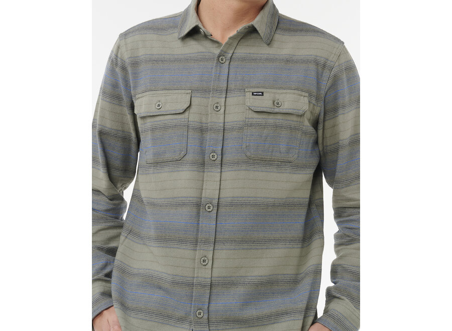Rip Curl Line Up Flannel Shirt Deep Cactus