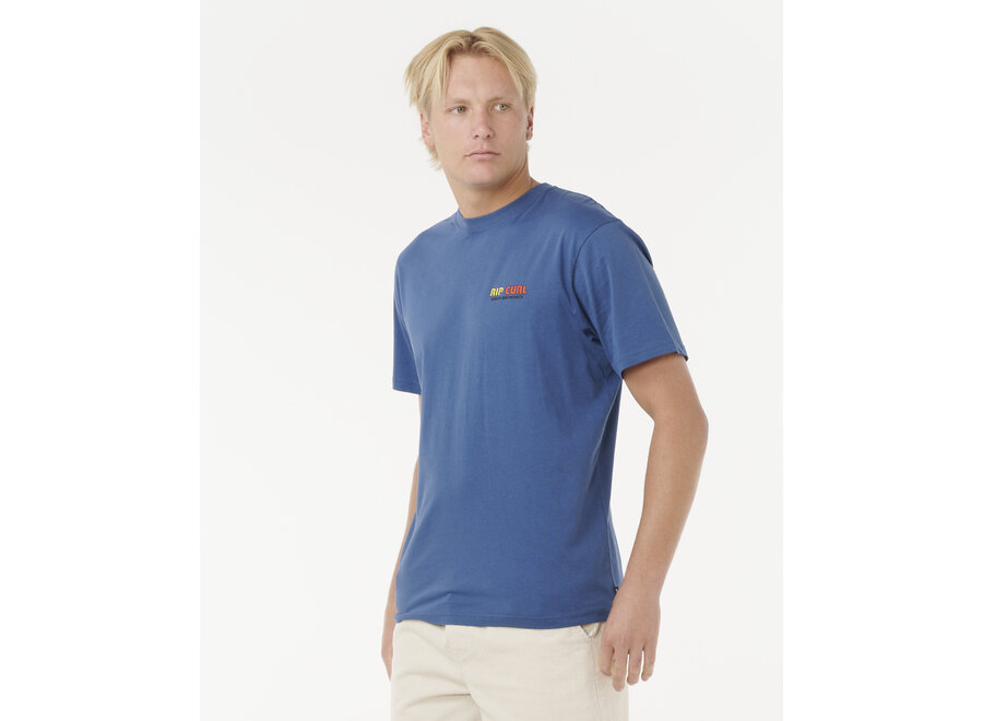 Rip Curl Surf Revival Lined Up T-shirt Light Navy