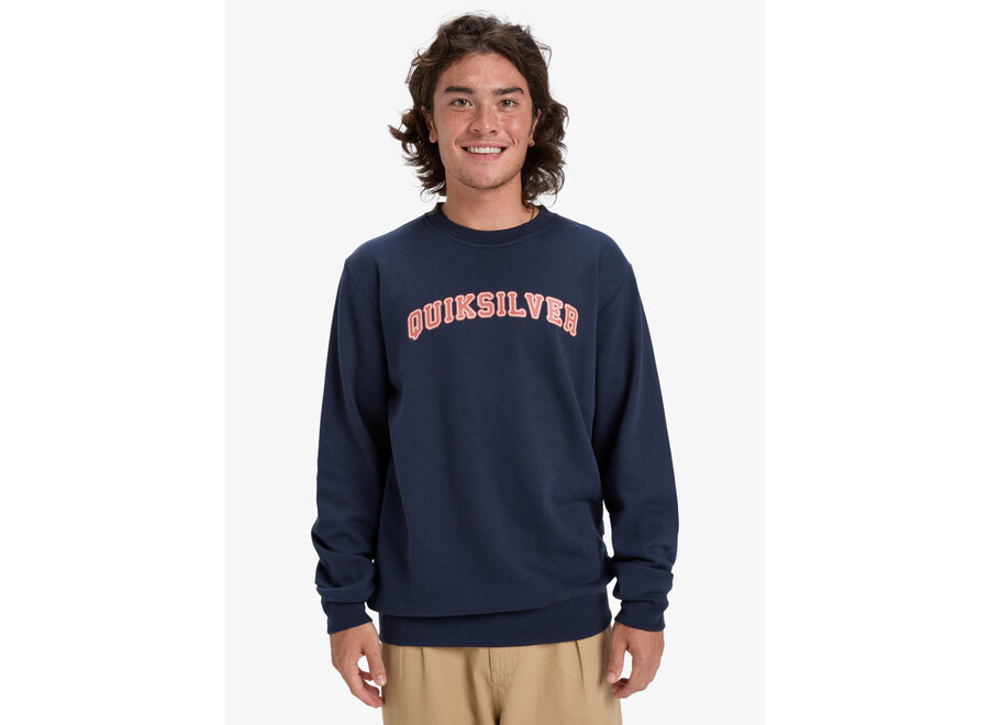 Quiksilver Graphic Crew Fleece Top Dark Navy