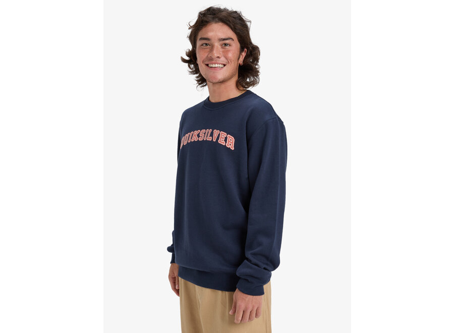 Quiksilver Graphic Crew Fleece Top Dark Navy
